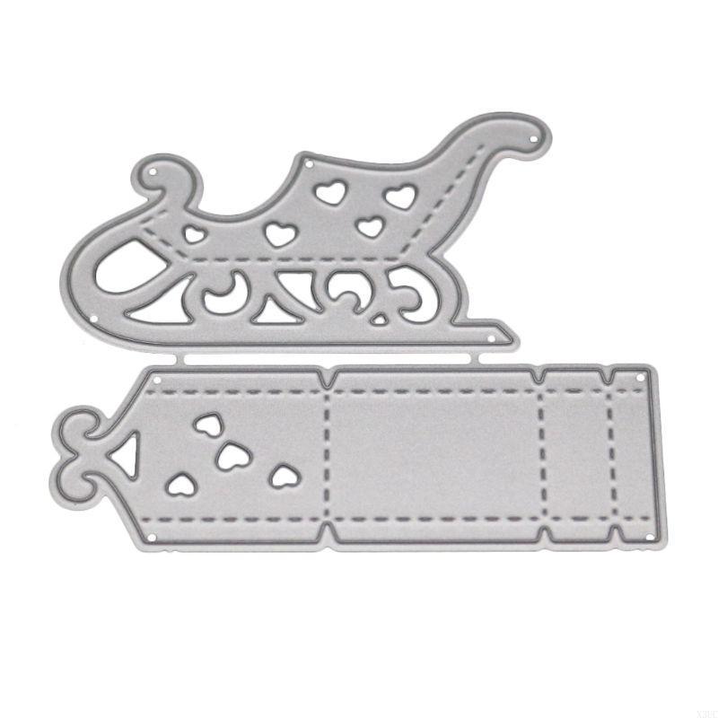 

Christmas Sled Metal Cutting Dies Stencil DIY Scrapbooking Album Stamp Paper Car X3UC M серебряный