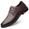 Spring Fashion Genuine Leather Shoes for Men Lace Up Crocodile Texture Oxfords Gentleman's Stylish Office Business Casual Shoes