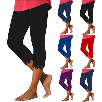 Kadın Yaz İpli Lastikli Yüksek Bel Kırpık Pantolon Günlük Dar Kesim Geniş Paça Pantolon Kırpık Pantolon