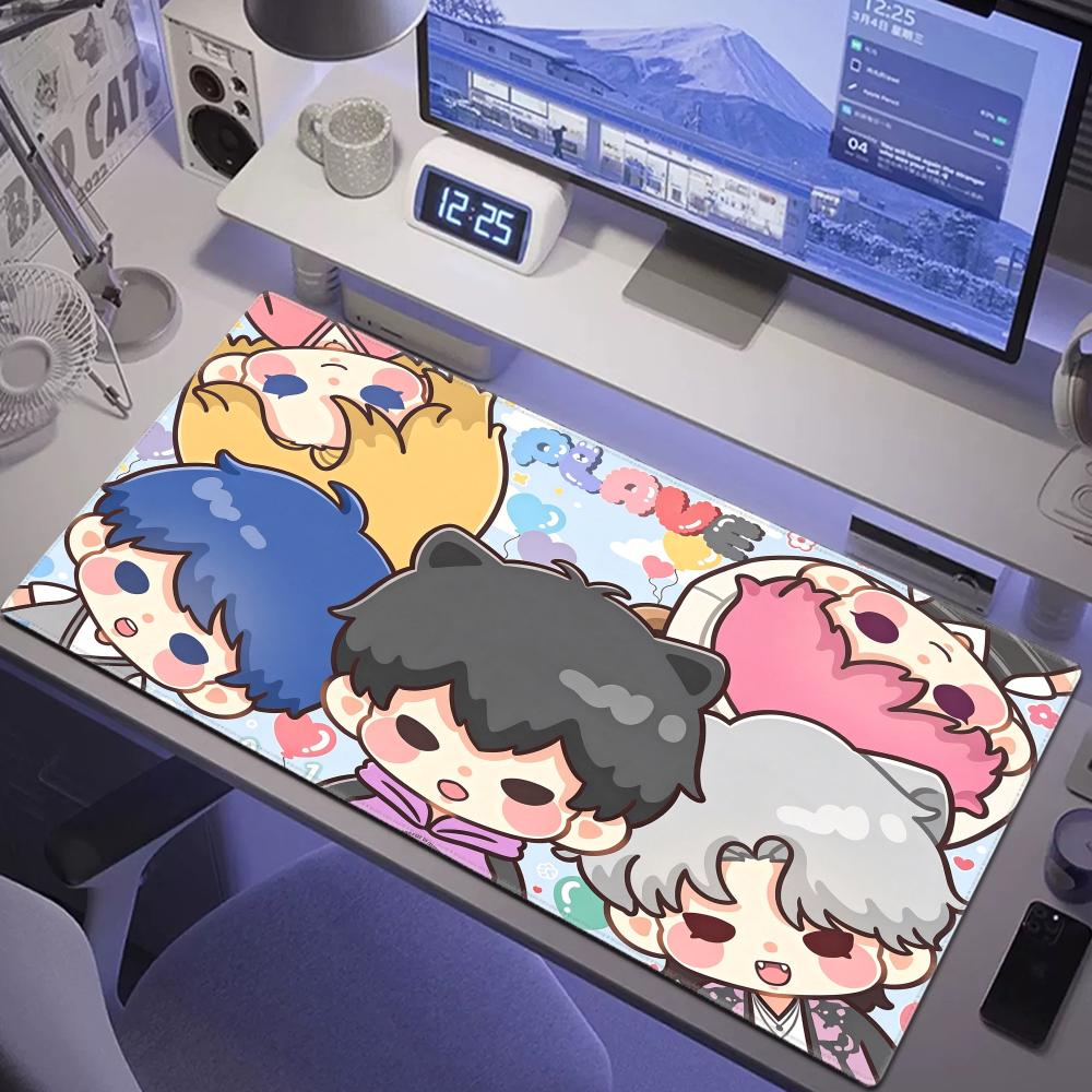 Kpop Pplave Cartoon Mouse Pad Anti Slip Rubber Edge Locked Thickened Laptop Gaming Desk Mat Desk Mat Big Table Pad Hybxaxc