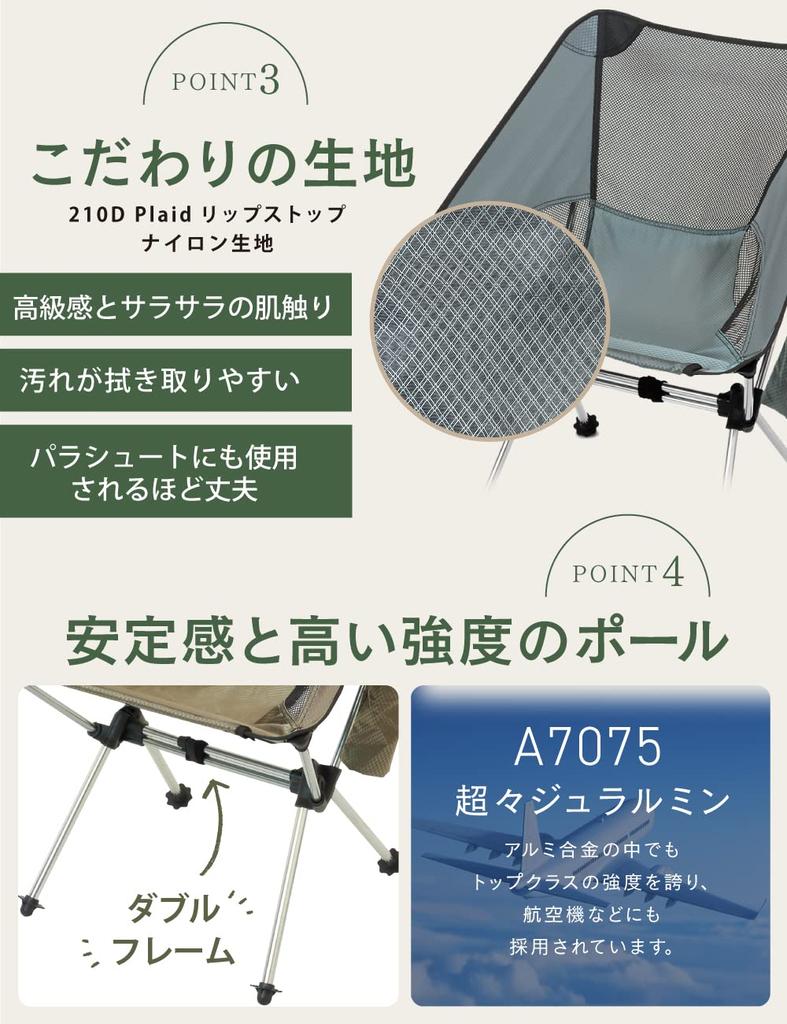 PYKES PEAK Camping Chair Normal Type CH-01 Assembly Type Folding Lightweight Camping Outdoor Chair [NORMALBLACK]