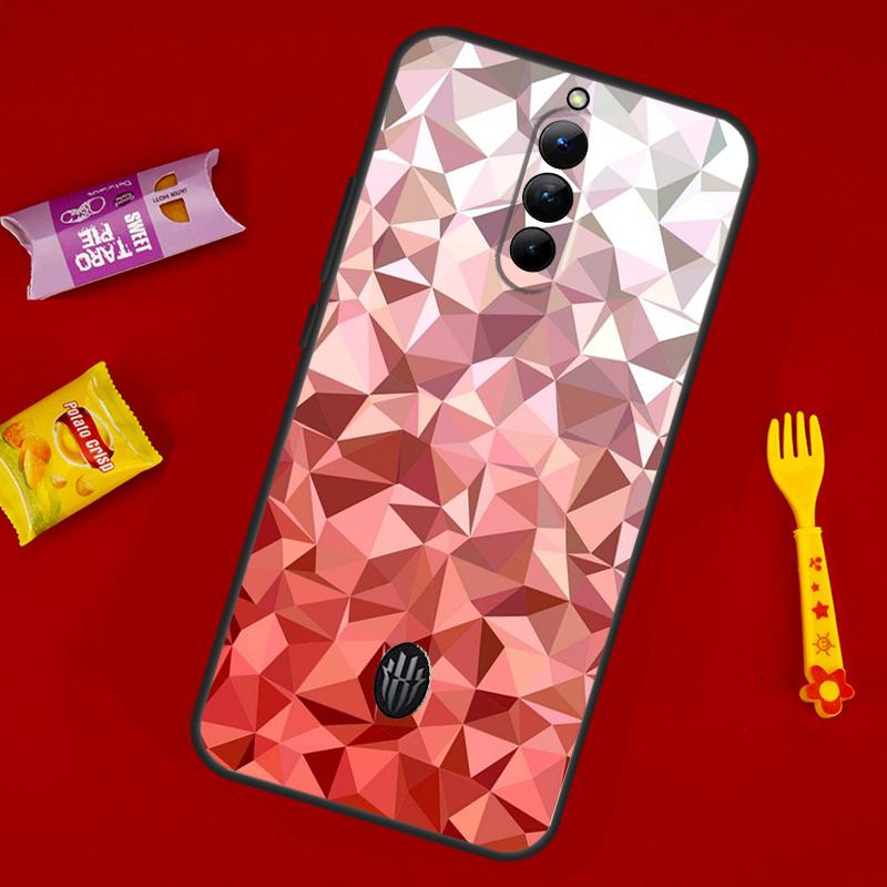 Geometric Abstract Crystal Case For ZTE Nubia Red Magic 8S 9S 10S 8 9 10 11 Pro Plus 6 7 6S 7S Pro 6R 5G 10 Air Cover