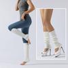 Women Ribbed Knit Leg Warmers, Slouchy Knee High Boot Cuffs, Stretch Knitted Leg Covers for Yoga Ballet Dance Fitness Autumn Winter