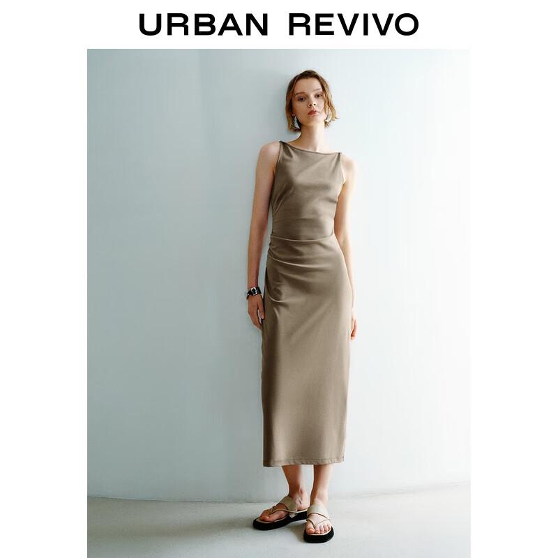 UR Women s Pleated Waist Sleeveless Summer Dress S