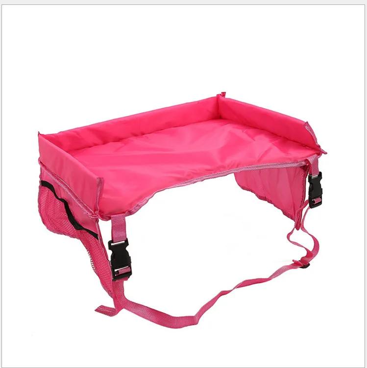 Car Seat Travel Tray Safety Seat Play Table Organizer Storage Snacks Toys Cup Holder Waterproof For Baby Children Kids Stroller