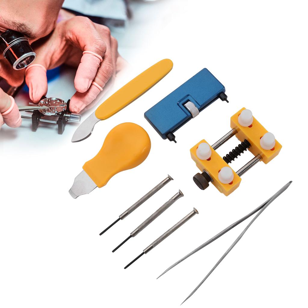 8pcs Watch Back Case Cover Opener Removal Tool Watch Repairing Battery Replacement Tool