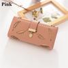 Women Purse Fashion Wallet Long Card Holder Clutch Leather Pu Wallets Crown