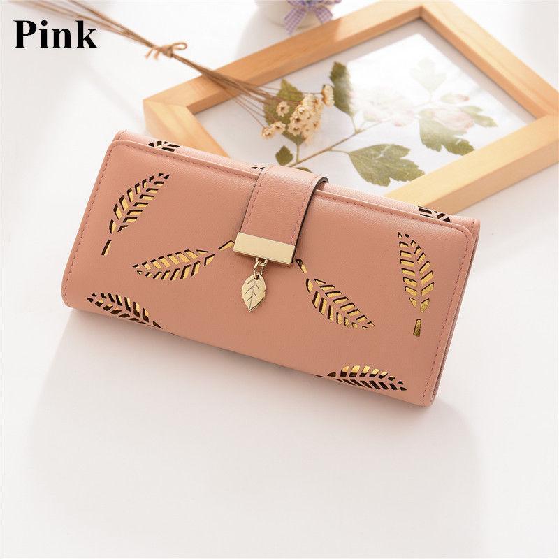 Women Purse Fashion Wallet Long Card Holder Clutch Leather Pu Wallets Crown