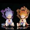 ONE PIECE Q Version, Fifth Gear Nika Luffy, Orange, Purple, Sitting Posture, Ornament, Model, Boxed Figure.