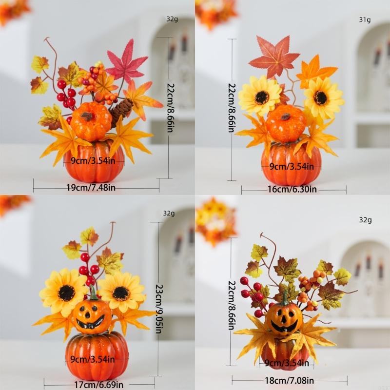 Functional Autumns Maples Pumpkins Decoration Durable Materials For Indoors Outdoor Scenes