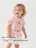 Sweet Lace Short-Sleeve Baby Girls' Summer Top: Soft, Breathable, and Cute Princess T-Shirt