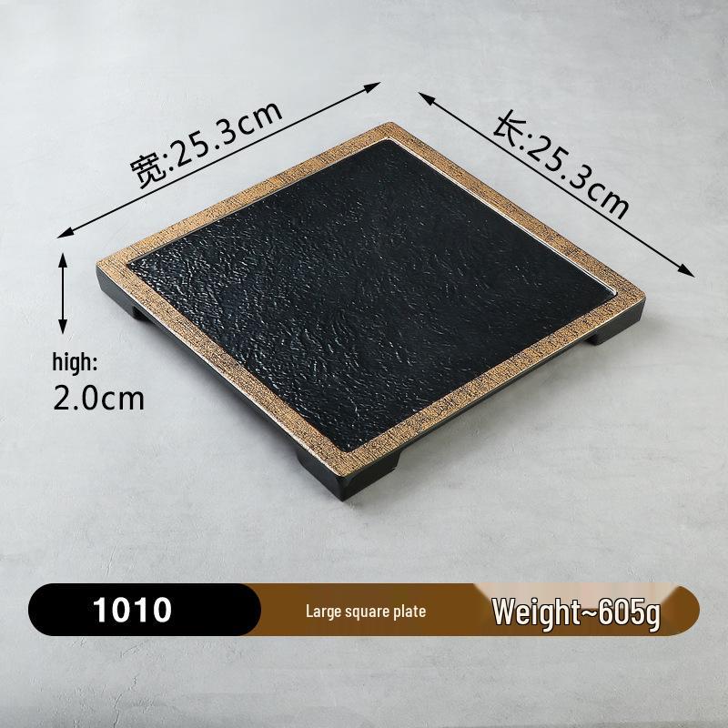 Melamine Imitation Porcelain Hot Pot & BBQ Plate with Handle