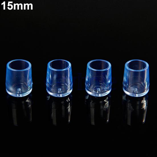 4 Pcs Transparent Rubber Furniture Table Chair Leg Floor Feet Cap Cover Protect