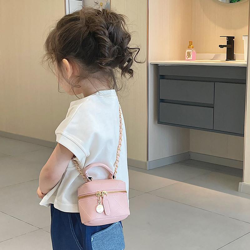 Stylish Mini Girls Bucket Bag Trendy Korean Chain Strap Fashion Accessory For Kids
