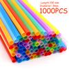 1000-4000Pcs Multicolor Kunststof Straws for Wedding Party Supplies Beverage Kitchen Cocktail Drinking Straws pajitas plastique