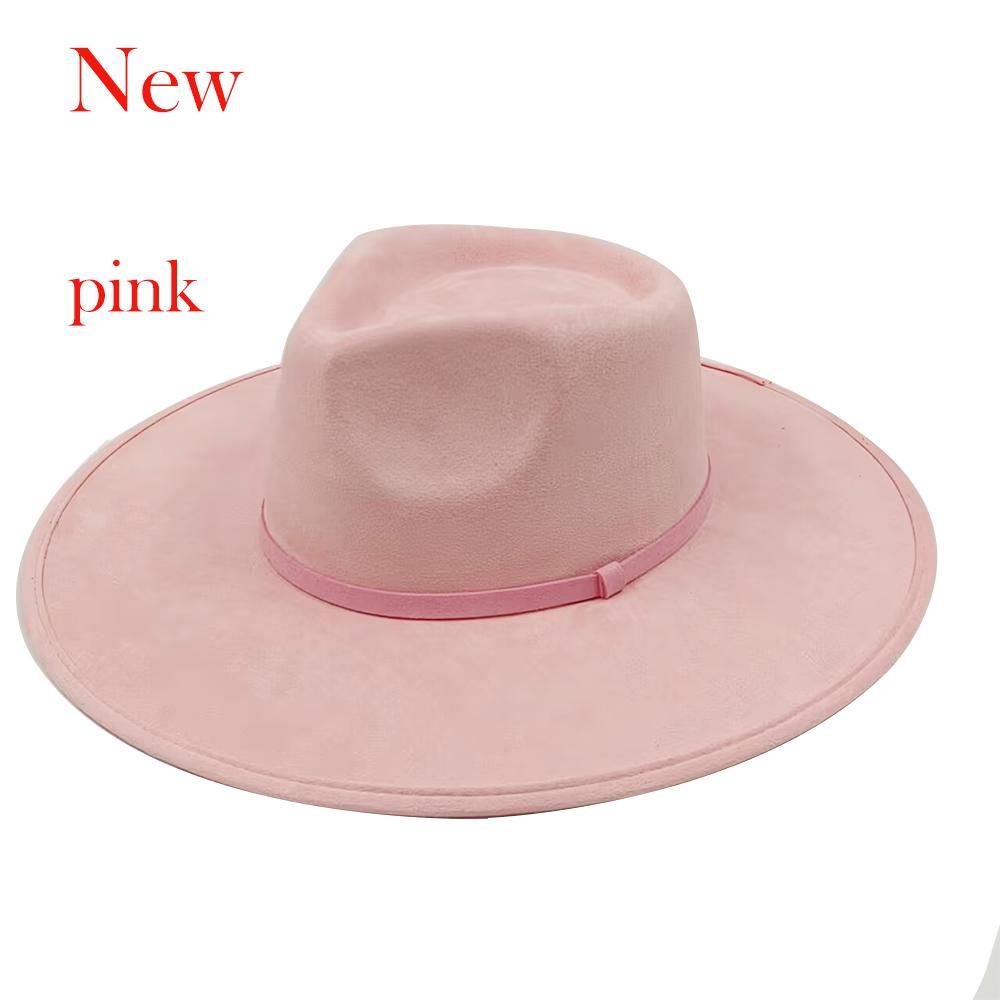 Suede Wide-brimmed Hat 9.5 Cm Brim Width Unisex Suitable for Jazz Hat Fedora Hat Church Hat Felt Hat Soft Felt Hat Panama Hat.