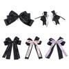 Cute Hair Clip with Heart Ribbon Bowknot Hairpin Easy To Use Suitable for Women Perfect for Daily Life Parties Weddings