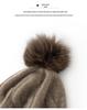 Women's 100% Cashmere Pom-Pom Hat - Three-Strand Winter Knit, Versatile Cable, Warm Ear Protection