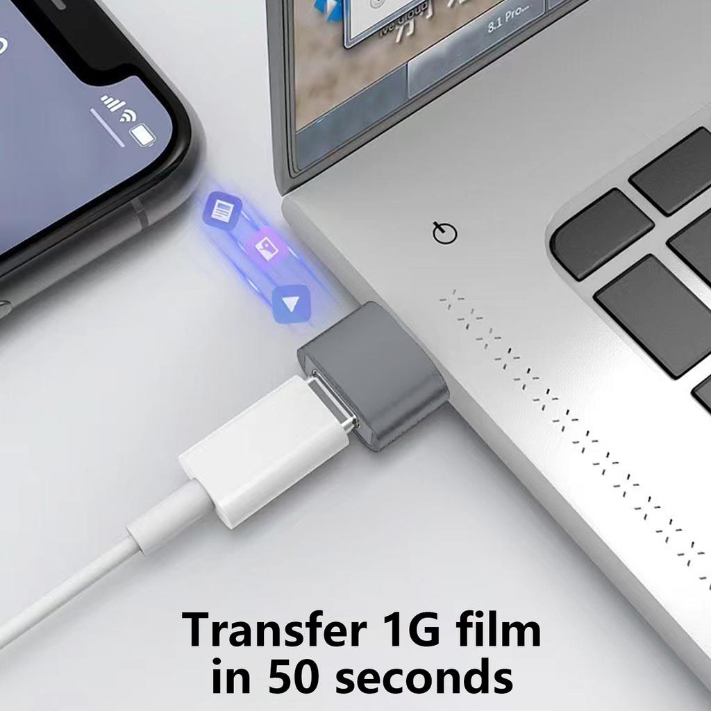Metal USB Type C Female To USB2.0 Male Adapters 10Gbps Data Converters OTG Adapters for Phone Laptops