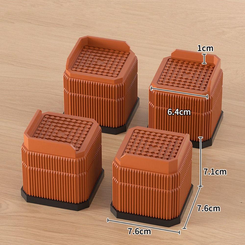 Professional Heavy-Duty Furniture Foot Pad Square Adjustable Bed Lifter Non-slip Washing Machine Support Refrigerator