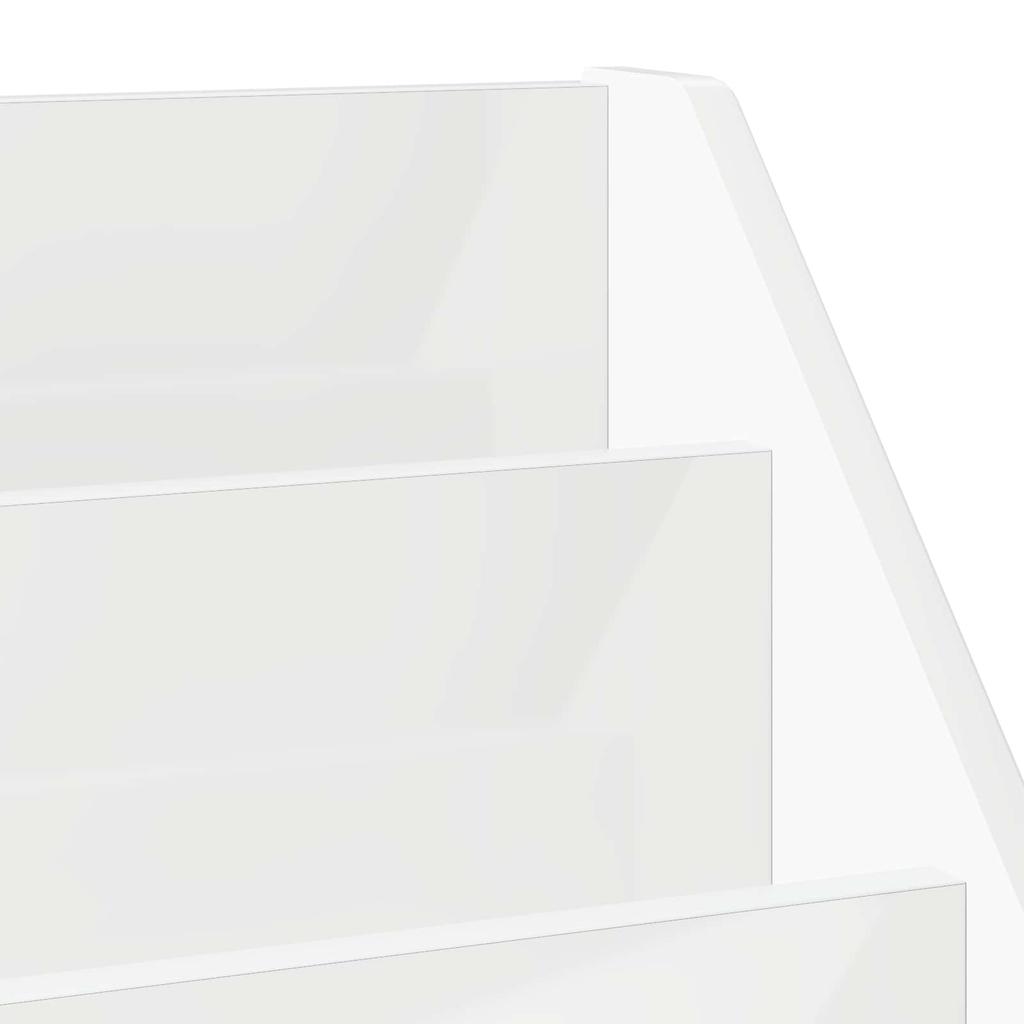 Kids Shelf Glossy White 72.5 X 29.5 X 69 Cm Particleboard