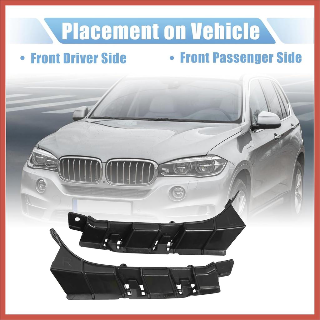 ACROPIX 1 Pair Left and Right Side Front Bumper Mounting Support Bracket 51117116667 51117116668 for BMW X5 E53 2004-2006 Car Parts