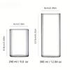 1PCS Creative Square Glass Transparent Cold Drink Large Capacity Iced Coffee Milk Tea Drinking Cup Red Wine Glass Coffee Cup