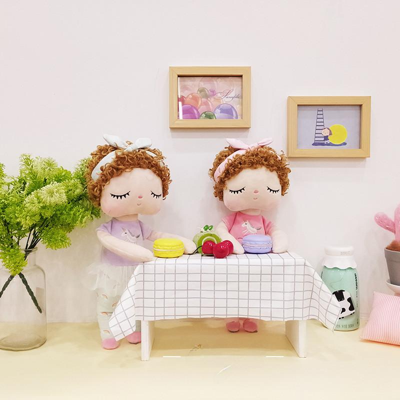 Adorable Metoo Angela Plush Doll With Curly Hair Crystal Super Soft Stuffed Toy For Girls