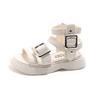 High Top Girls Roman Sandals Summer New British Style Fashion Princess Sandal with Hardware Vacation Children Beach Shoes I05239