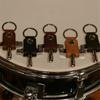 Pu Leather Drum Key Holder Drum Keychain Case With Wrench Percussion Gift For Drummer Drumstick Key Ring Drum Key Tool