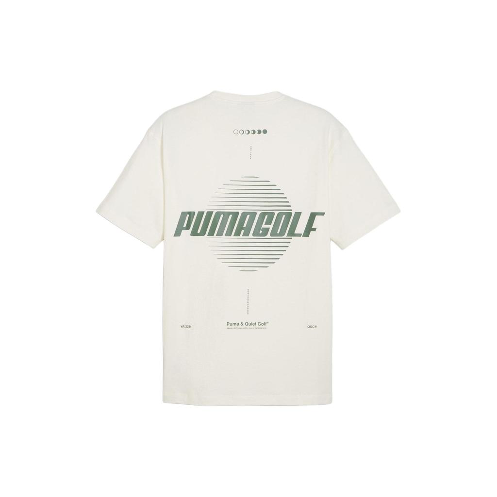 Puma Letter Print Casual Loose Short Sleeve T-Shirt Men Tops Beige 625766-02