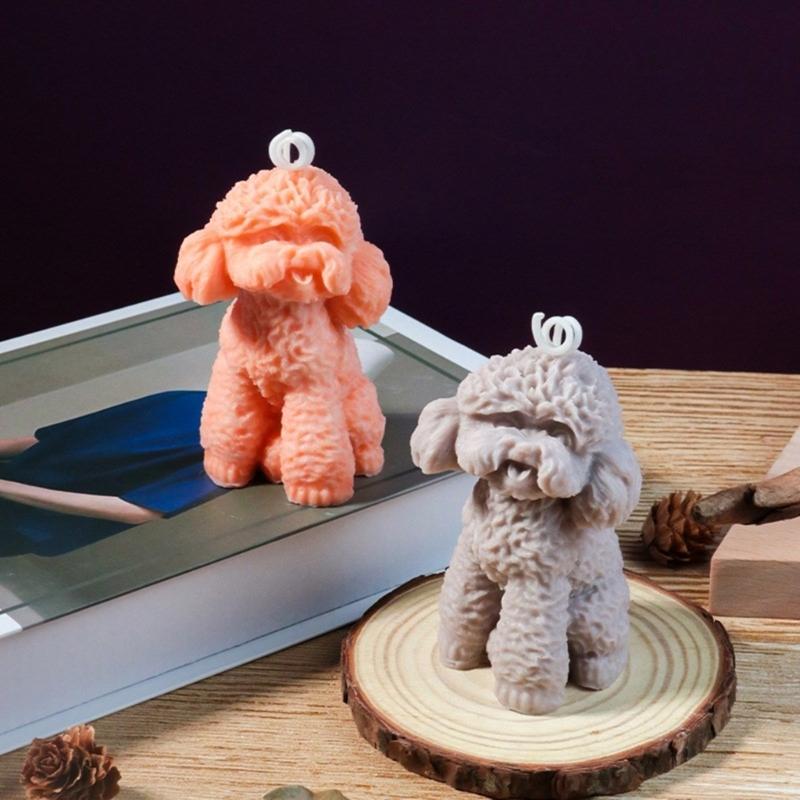 Lifelike Dog Scented Candle Mold Versatile Dog Silicone Mold for Custom Scented Candle and Art Projects