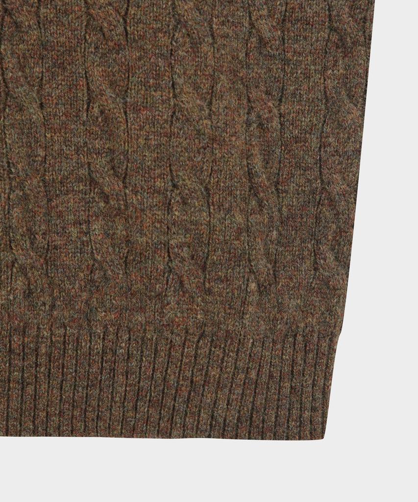 BROOKS BROTHERS [Online Exclusive] Shetland Cable Pullover (Brown) (Bbwrmof410)