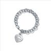 Classic Enamel Heart Bracelet for Women with Clasp Heart Pendant