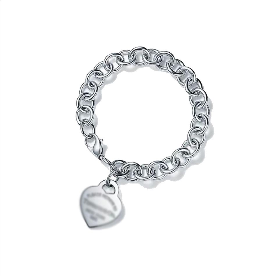 Classic Enamel Heart Bracelet for Women with Clasp Heart Pendant