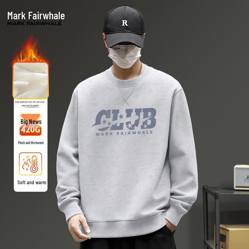 

Mark Fairwhale Men s Heavyweight Fleece Lined Crew Neck Sweatshirt L