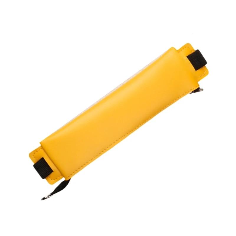 Pen Holder Leather Pen Sleeve Pouches with Adjustable Elastic Bands, Zippered Pen Holder for Notebook, Planner, Journal, F19E