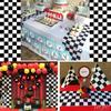 Happy Birthday Banner Birthday Signs Decoration Black Red Racing Theme Party Supplies Garland Decorations Nursery Hanging Decor 13pcs