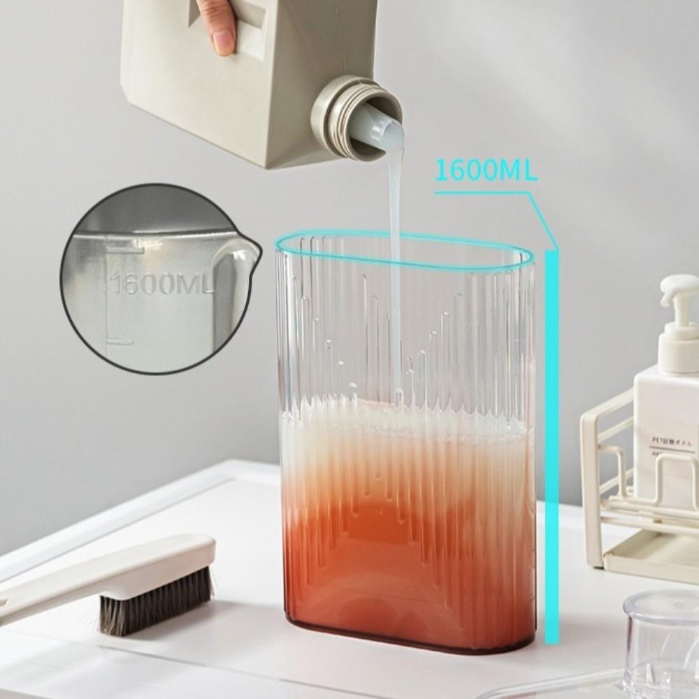 Przezroczysty Dozownik Płynu do Prania Proszku Płynnego Prania 1300ML/1600ML Słoik Pojemnik na Płyn do Prania Plastik PET Prostokątny