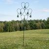 Rustic Wind Chime Ground Plug Heart-Shaped Yard Ornament Garden Decoration  Outdoor Decoration