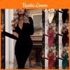 Neck V Women Long Sleeve Bodycon Sexy Dress Ladies Casual Evening Clubwear Party