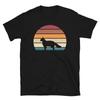 Retro Sunset Kitten Feline Pet LaPerm Cat Short-Sleeve Unisex T-Shirt
