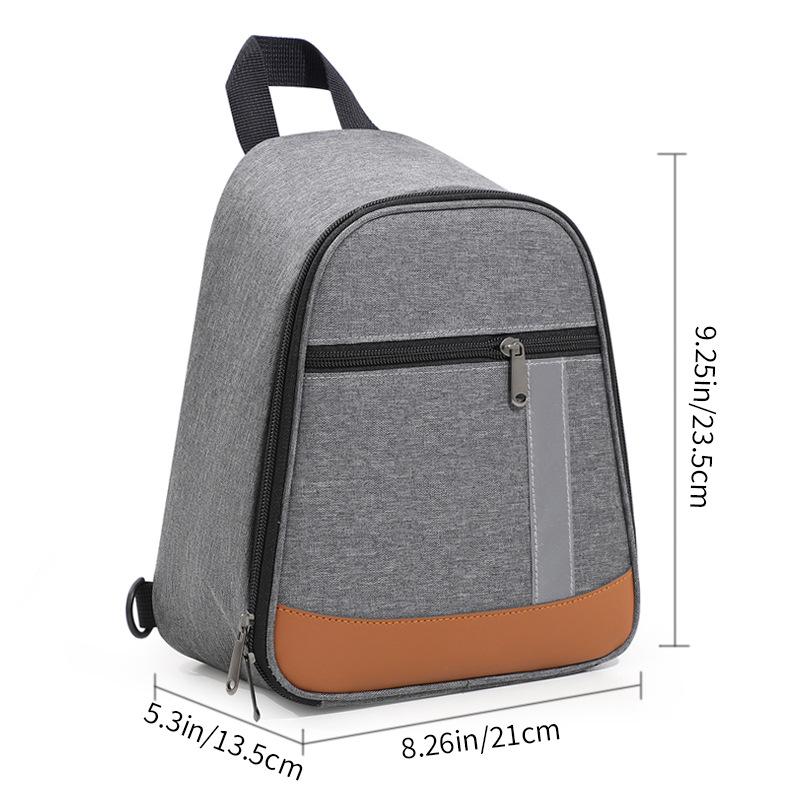 

Large Capacity Insulated Oxford Cloth Lunch Bag for Cycling and Office серый