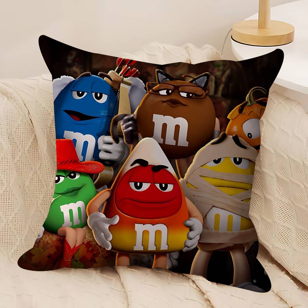 M&Ms C-ChocolateS Pillow Gift Home Office Decoration Bedroom Sofa Car Cushion Cover Case 45x45