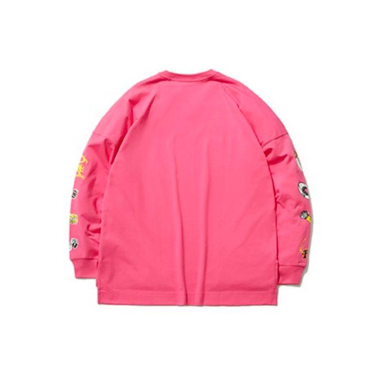 Li Ning Badfive Sports Basketball Serie Cartoon-Print Pullover Sweatshirt Herren Sweatshirt Altrosa AHSR483-3