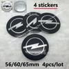 4ks 56/60/65/70/75/90mm Krytky středů kol Samolepky pro Opel Antara Astra Vectra Zafira Omega Corsa Gsi Turbo Cors OPC Line