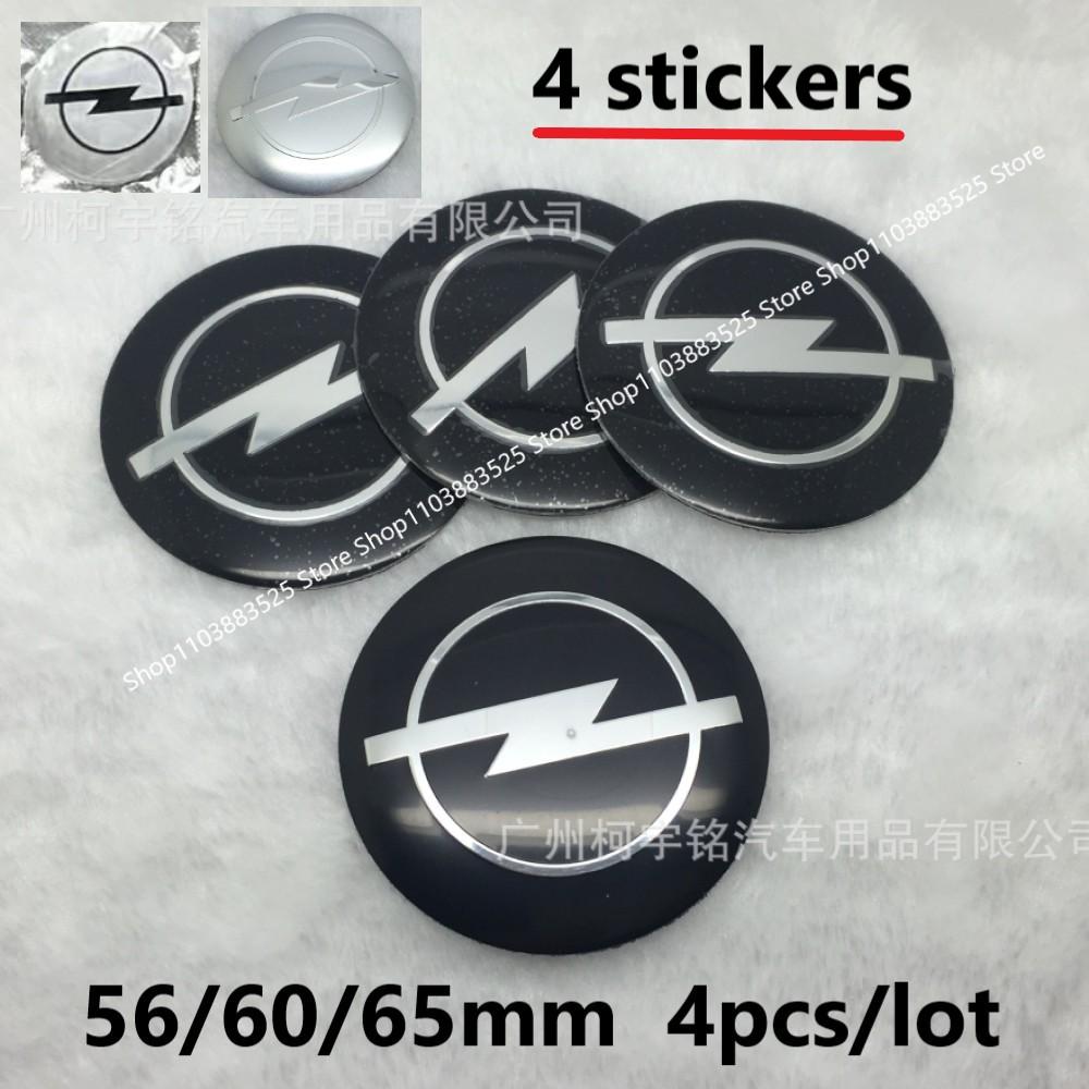 4ks 56/60/65/70/75/90mm Krytky středů kol Samolepky pro Opel Antara Astra Vectra Zafira Omega Corsa Gsi Turbo Cors OPC Line
