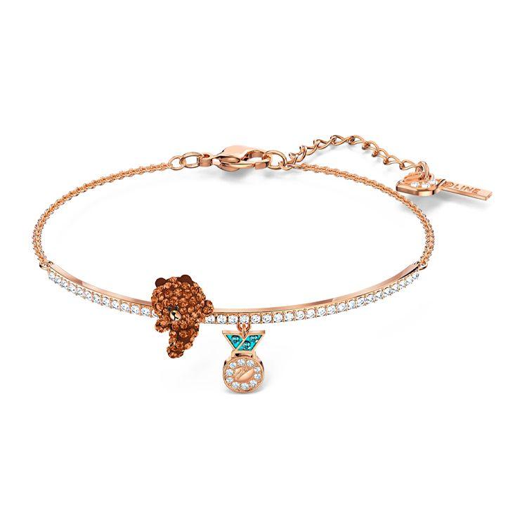 

Swarovski Line Friends Brown Bear Bracelet Women bracelet Rose-Gold 5520940 Box (Random Color)