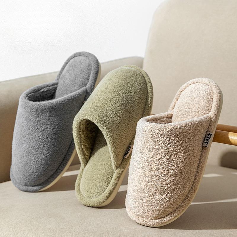 Cotton Shoes for Indoor Home Use with Fleece, Warm, Anti-slip and Anti-odor Slippers