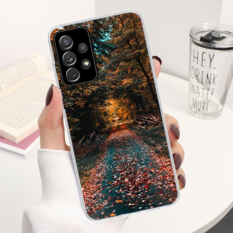 

Leaves Maple Fall Autumn Coque Phone Case For Samsung Galaxy A52 A51 A50S A42 A32 A22 A12 A41 A31 A21S A71 A70 A40 A30S A20E A10 Samsung A02S